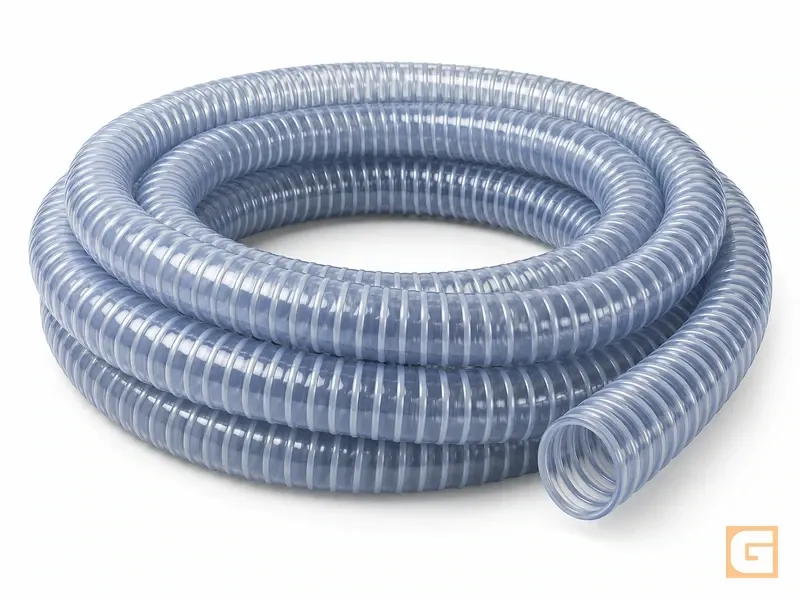 Manguera de PVC con espiral para succión y descarga — Mangueras de PVC y layflat