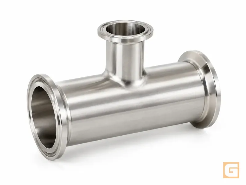 Tee Reductora Sanitaria ASTM A270 C-304 Extremos Clamp — Conexiones sanitarias