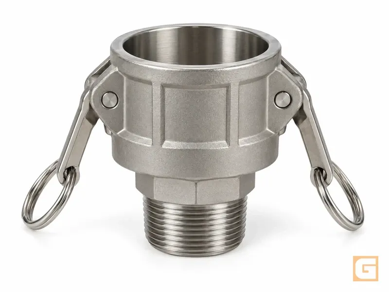Acople Camlock tipo B — hembra con palancas × rosca macho — Acoples Camlock