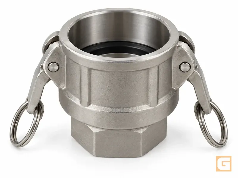 Acople Camlock tipo D — hembra con palancas × rosca hembra — Acoples Camlock