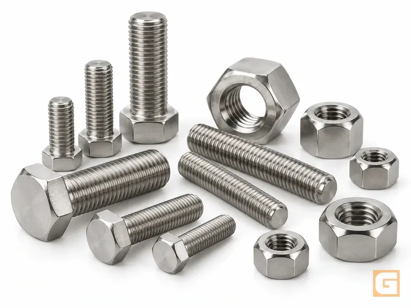 Tornillería inoxidable A2 y A4 (304 / 316) — Pernos y espárragos para bridas