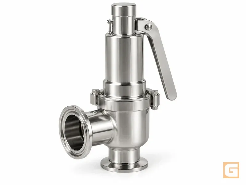 Válvula de seguridad sanitaria con conexión clamp — Válvulas de seguridad y alivio